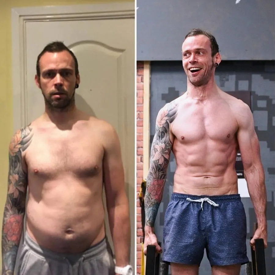 David before and after